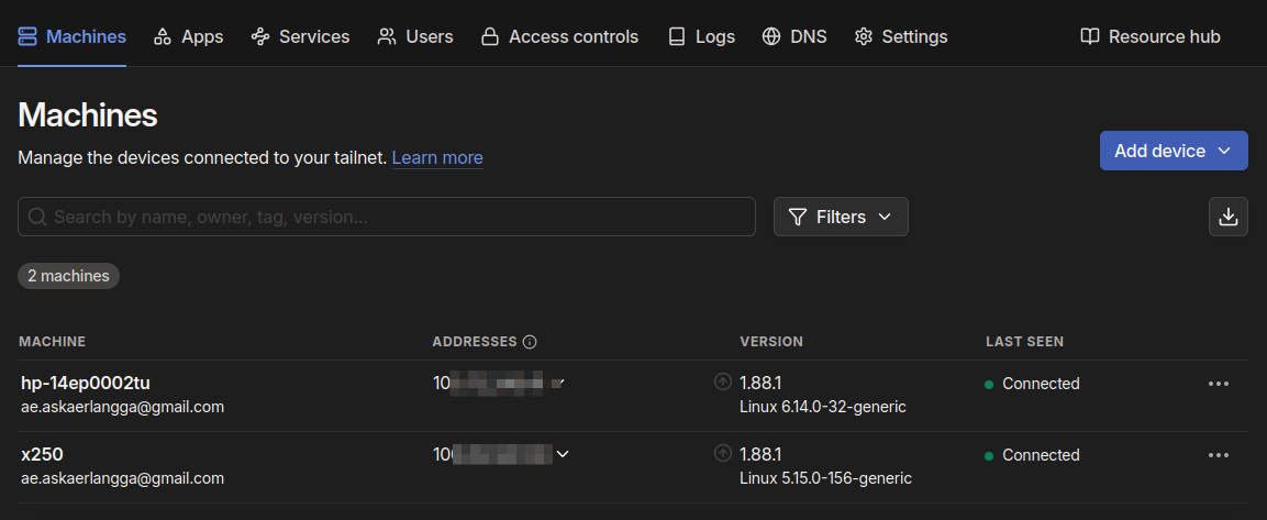 tailscale-machine-list