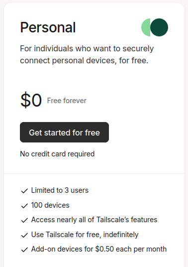 tailscale-personal-price